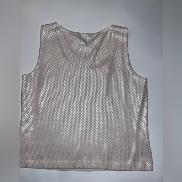 Never been worn evening ST.JOHN IVORY SPARKLES SEQUENCES TANK - Picture 2 of 12